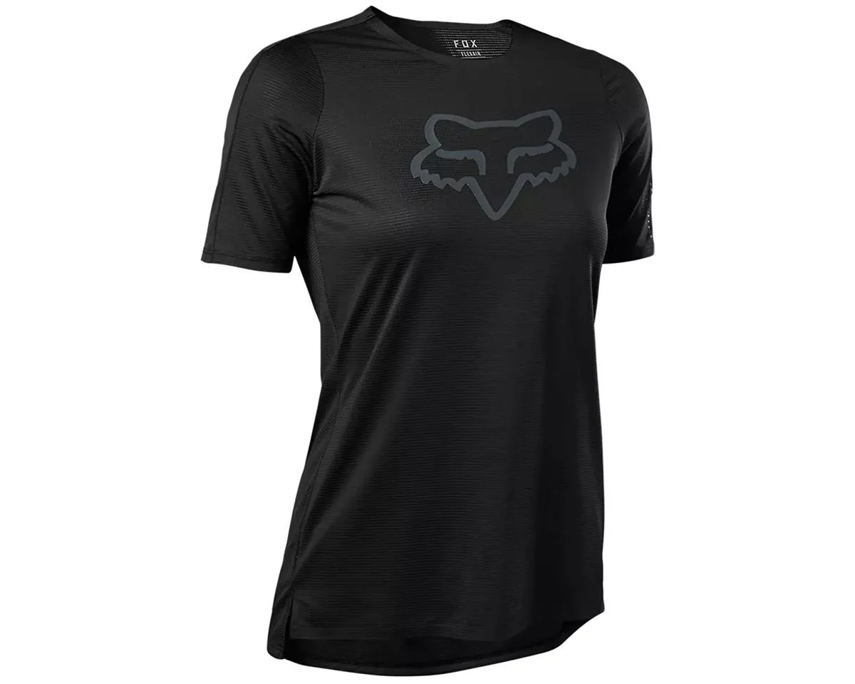 Fox Racing Women's Flexair Short Sleeve Jersey (Black) (XL)